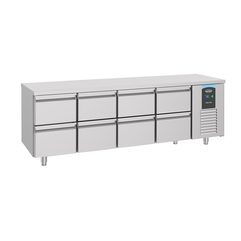 Positive Kühltisch GN 1/1 mit 8 Schubladen - 632 L - CombiSteel Positive Kühltisch GN 1/1 mit 8 Schubladen - 632 L - CombiSteel