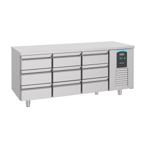 Positive Refrigerated Table GN 1/1 - 9 Drawers - 474 L - CombiSteel