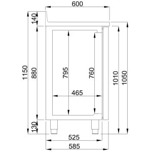 Professioneller Kühltisch - CombiSteel GN 1/1