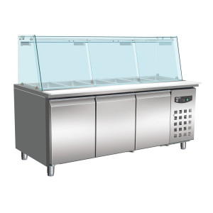 3-Door Saladette - 5 GN 1/1 Containers - 456 L - CombiSteel