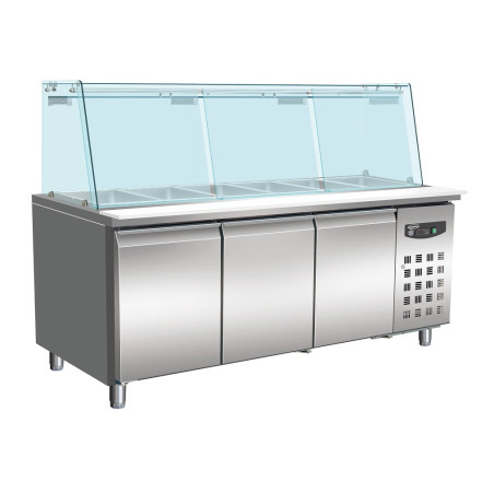 3-Door Saladette - 5 GN 1/1 Containers - 456 L - CombiSteel