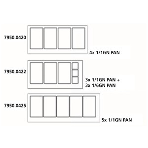 3-Door Saladette - 5 GN 1/1 Containers - 456 L - CombiSteel
