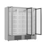 Positive Refrigerated Display in Stainless Steel - 3 Glass Doors - 1530 L