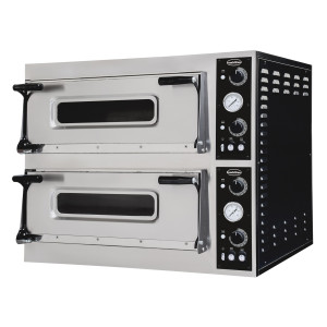 Double Chamber Pizza Oven - 2 x 6 Pizzas - 400V - CombiSteel, Professional Kitchen