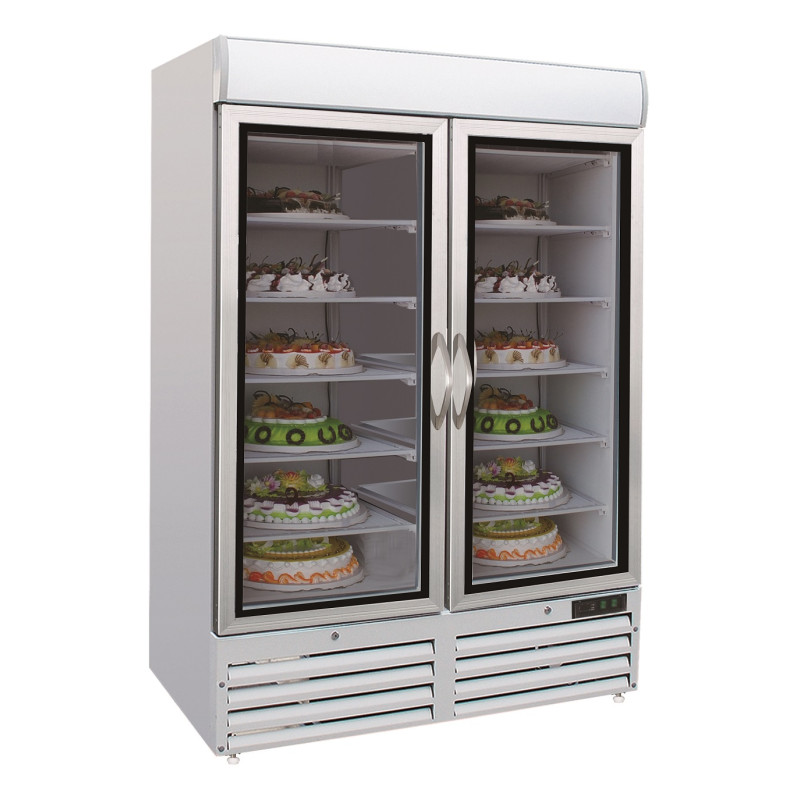 Negativer Kühlschrank mit 2 Glastüren - 1079 L - CombiSteel Negativer Kühlschrank mit 2 Glastüren - 1079 L - CombiSteel
