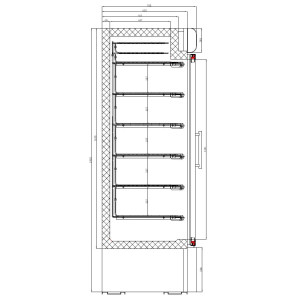 Negativer Kühlschrank mit 2 Glastüren - 1079 L - CombiSteel