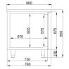 Positive Refrigerated Table 2 Doors 380L - Brand CombiSteel