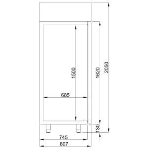 Armoire Réfrigérée Positive en Inox à 2 Portes - 1400 L CombiSteel