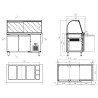 Professional refrigerated table 2 doors - 314 L CombiSteel