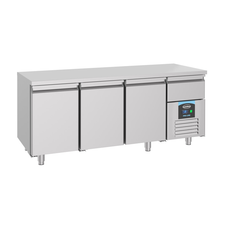 Positive Kühltisch GN 1/1 mit 3 Türen und 1 Schublade - 474 L - CombiSteel Positive Kühltisch GN 1/1 mit 3 Türen und 1 Schublade - 474 L - CombiSteel