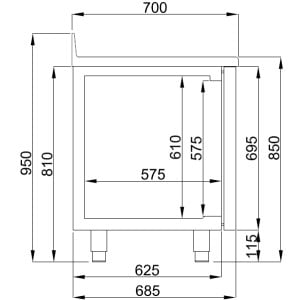 Positive Kühltisch GN 1/1 3 Türen - 474 L CombiSteel