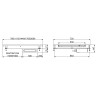 Glaskeramik-Kochfeld Drop-In - B 1115 x T 720 mm - CombiSteel