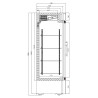 Negativer Kühlschrank mit Glastür - 412 L - CombiSteel