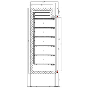 Glasierte Negativ-Kühlvitrine - Combisteel - 578L