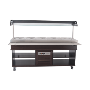 Buffet Chaud CombiSteel - Acier Inoxydable GN 1/1 & Éclairage LED