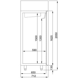 Armoire Réfrigérée Inox 1 Porte - 550L Combisteel