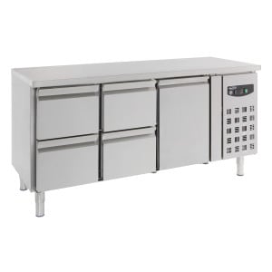Positive Kühltisch GN 1/1 mit 1 Tür und 4 Schubladen - 417 L - CombiSteel