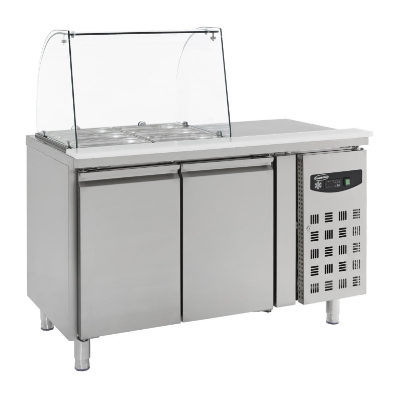 Saladette Kühltisch mit 2 Türen - 2 GN 1/1 - CombiSteel Saladette Kühltisch mit 2 Türen - 2 GN 1/1 - CombiSteel