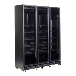 Positive Kühlvitrine mit 3 Glastüren - 1200 L - CombiSteel