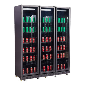 Positive Kühlvitrine mit 3 Glastüren - 1200 L - CombiSteel