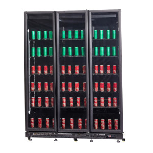 Positive Kühlvitrine mit 3 Glastüren - 1200 L - CombiSteel