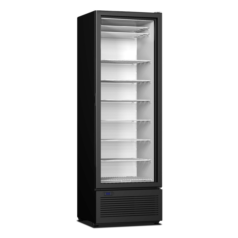 Schwarzer Negativ-Kühlschrank - 1 Glastür - 417 L - CombiSteel Schwarzer Negativ-Kühlschrank - 1 Glastür - 417 L - CombiSteel