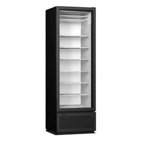 Schwarzer Negativ-Kühlschrank - 1 Glastür - 417 L - CombiSteel