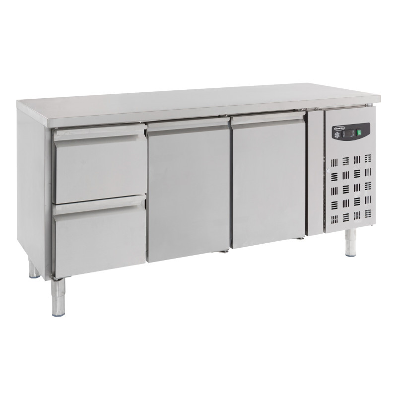 Positive Refrigerated Table GN 1/1 with 2 Doors and 2 Drawers - 417 L - CombiSteel Positive Refrigerated Table GN 1/1 with 2 Doors and 2 Drawers - 417 L - CombiSteel