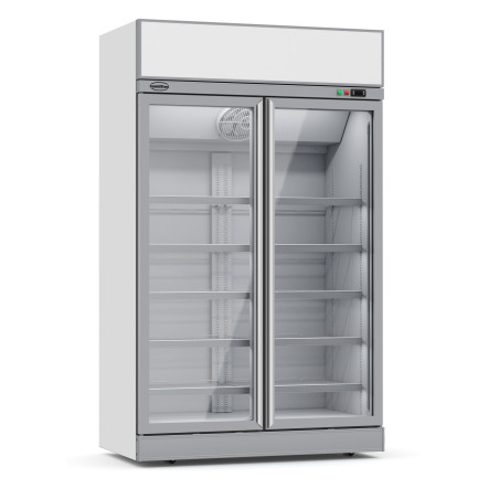 Positive Kühlvitrine mit 2 Glastüren - 1000 L - CombiSteel