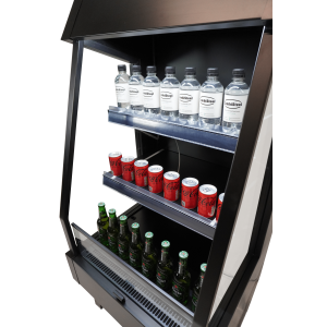 Positive Refrigerated Display Case Combisteel - 165L in Black | Professional Refrigerator