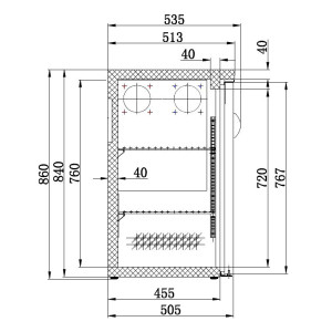 Rückkühlschrank mit 3 Türen - 537 L - CombiSteel