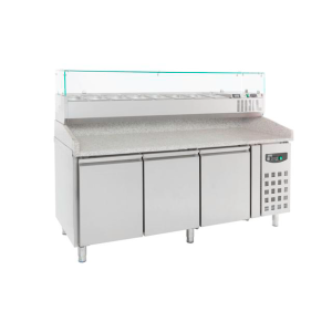 Gekühltes Pizzamöbel mit 3 Türen - 580 L - CombiSteel