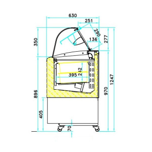 Glass display cabinet - Ventilated - 339 L - CombiSteel