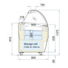 Vitrine mit Glas - Statisch - 520 L - CombiSteel