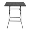 Black Square Folding Table - 62 x 62 cm - Bolero