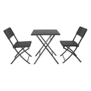 Black Square Folding Table - 62 x 62 cm - Bolero