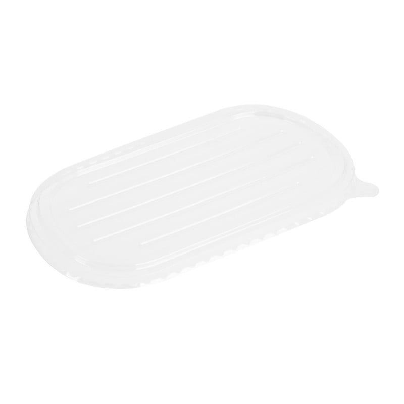 Couvercle PET pour Barquette Ovale en Bagasse - Lot de 100 - Fiesta