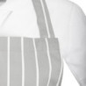 Gestreifte graue und weiße Latzschürze - Whites Chefs Clothing