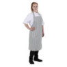 Gestreifte graue und weiße Latzschürze - Whites Chefs Clothing