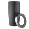 Black Round Polypropylene Bin with Open Lid - 60 L - Bolero