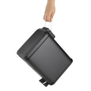 Slim Black Bathroom Bin - 5 L - Jantex