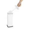 Square White Toilet Brush and Holder - Jantex