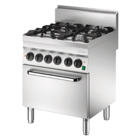 Fourneau 4 Feux mit Elektro-Backofen GN1/1 Serie 650 - Bartscher