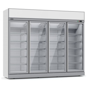 Negative Kühlvitrine - 4 Glastüren - 2060 L - CombiSteel