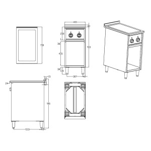 Induction Hob 2 Plates 3500 W - CombiSteel