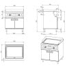 Glatte elektrische Snackplatte 800 mm - CombiSteel