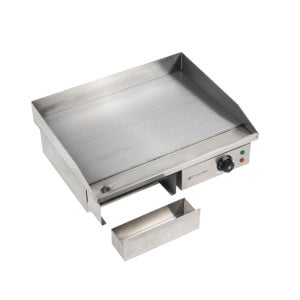 Professionelle Elektrische Grillplatte Dynasteel - Glatt 55 cm: Edelstahlplatte, gleichmäßiges und schnelles Garen