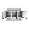 Refrigerated Pizza Counter - 3 Doors - 8 GN 1/6 Pans - Dynasteel