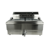 Professional Deep Fryer with Drain Valve - 25 L - CombiSteel