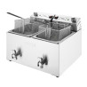 Doppelte elektrische Fritteuse mit Timer - 2 x 8 L - Buffalo